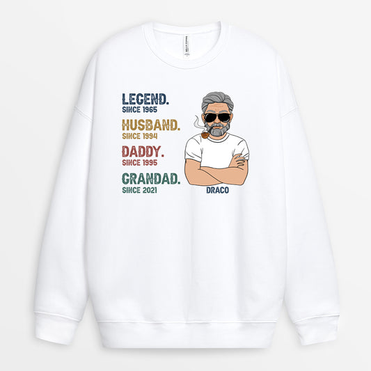 0004WUS1 legend husband dad papa sweatshirt custom gifts for grandpa 0004W0L0B