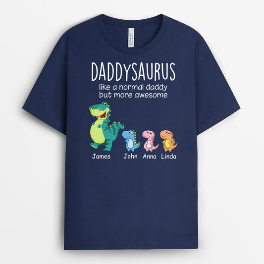 0009AUK1 personalised best daddysaurus t shirt