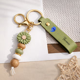 0065MUS2 custom uv printed daisy beaded keychain grandmas garden gifts 0065mjsp5a