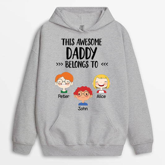 0141HUK1 Personalised Hoodie Gifts Kids Grandad Dad