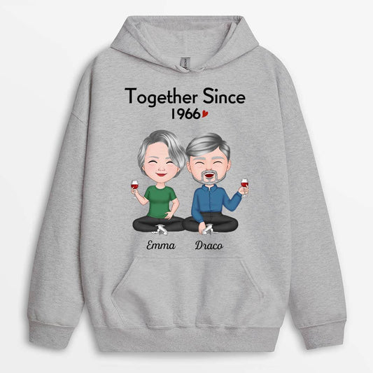 0176HUK1 Personalised Hoodie Gifts Lovers Couples Lovers