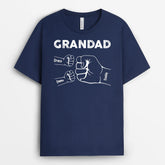 0263ADadGrandadKidFistBump PersonalisedGiftsBlackT shirtsforGrandadDad_2