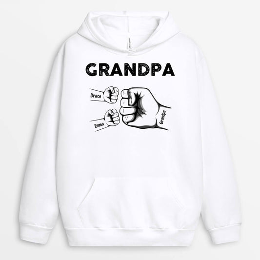 0263HUK1 Customised Hoodie gifts Fist Grandpa Dad