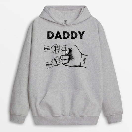 0263HUK2 Customised Hoodie gifts Fist Grandpa Dad