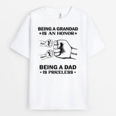0327A948BUK2 Customised T shirts presents Fist Grandpa Dad