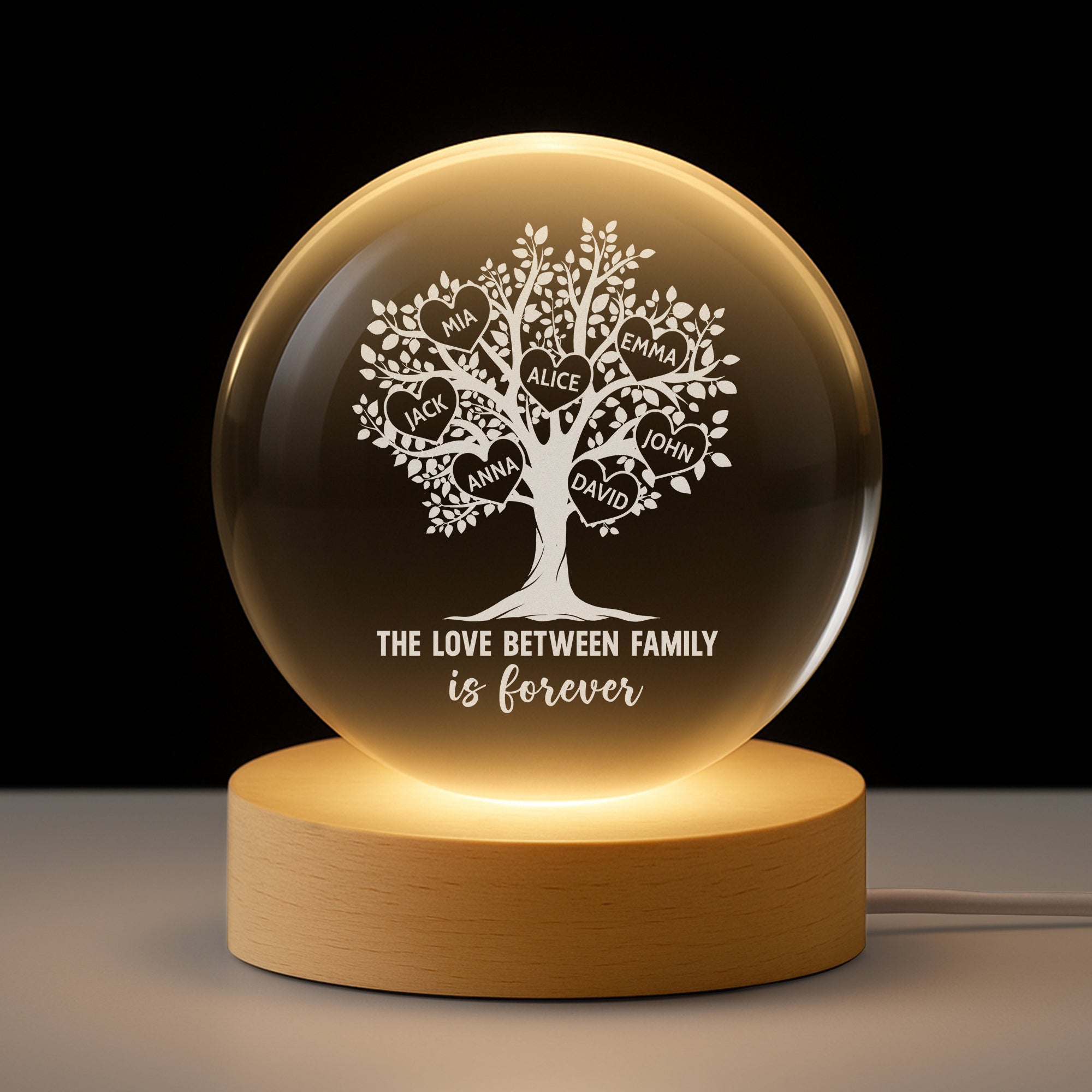 0373LUS1 crystal ball lamp with names personalized family tree gifts 0373L6P5I