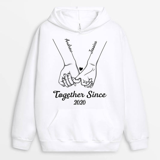 0415HUK1 Customised Hoodie gifts Hand Couples Lovers