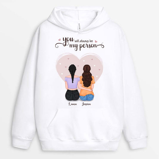 0443HUK2 Personalised Hoodie Gifts Friends Besties