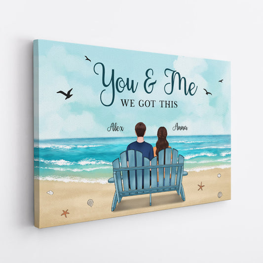 0482C535GUK1 Personalised Canvas Gifts People Couples Beach