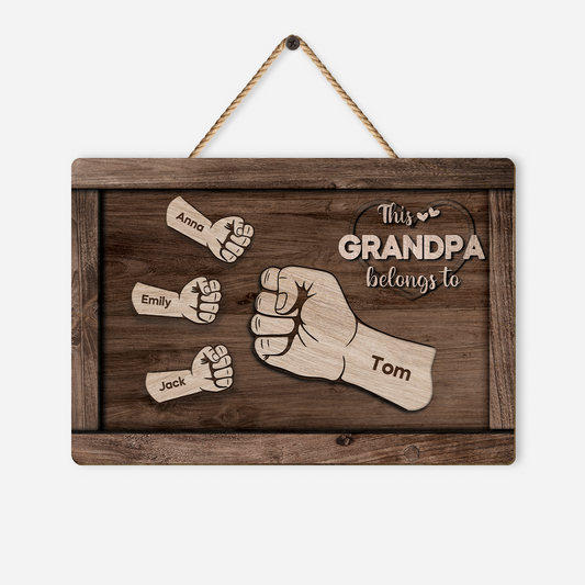 0632QUS1 personalized grandpa gifts this grandpa belongs to wood signs 0632QTU8B