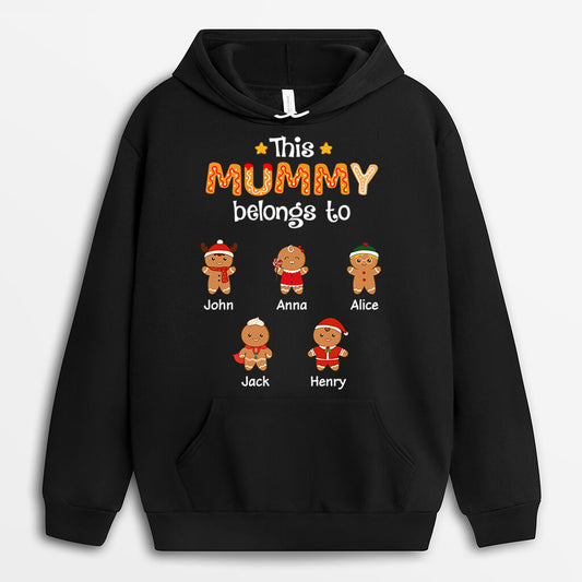 0661HUK1 Personalised Hoodie Gifts Cookies Grandma Mum Christmas