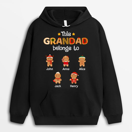 0661HUK1 Personalised Hoodie Gifts Cookies Grandpa Dad Christmas