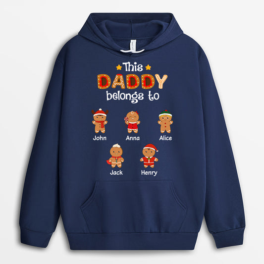0661HUK2 Personalised Hoodie Gifts Cookies Grandpa Dad Christmas