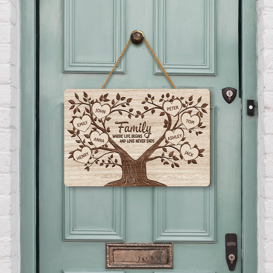 0725QUS2 personalized family tree gifts wooden family name signs_ 0725QTT8I