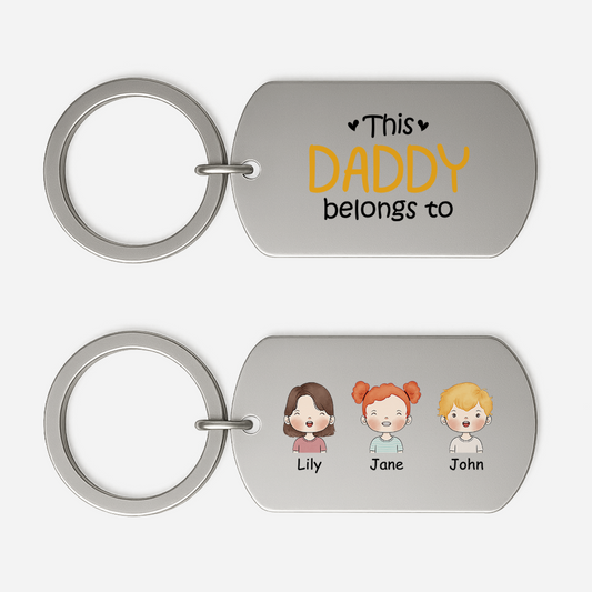 0827JUS1 personalized gifts for dad this daddy belongs to keychain_ 0827J