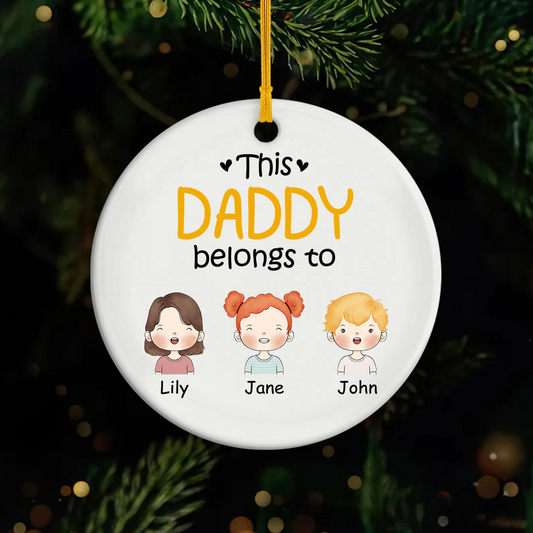 0827OUS1 personalized ceramic ornaments christmas gifts for dad 0827O