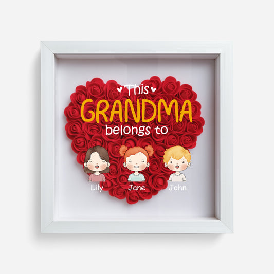 0827OUS1 personalized flower shadow box unique gift for grandma 0827O8M8B