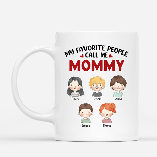 0857MUS1 Personalised Mugs Gifts Cartoon Kids Grandma Mum