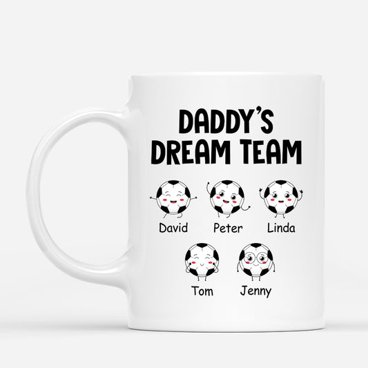 0893MUS2 Personalized Mugs Gifts Football Dad