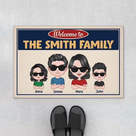 0896DUS1 personalized family gifts the family welcome doormat 0896DKQ0I