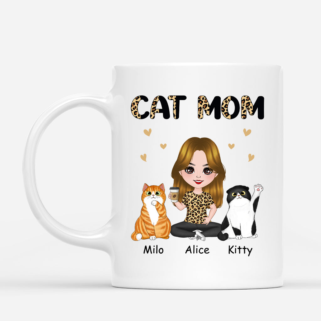0915MUS1 cat mug personalized cute cat mom presents