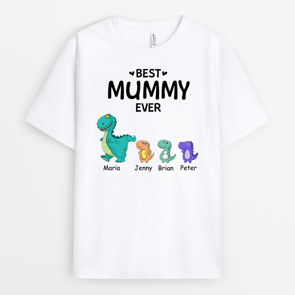 0922AUK2 Personalised T shirts Gifts Dinosaur Grandma Mum