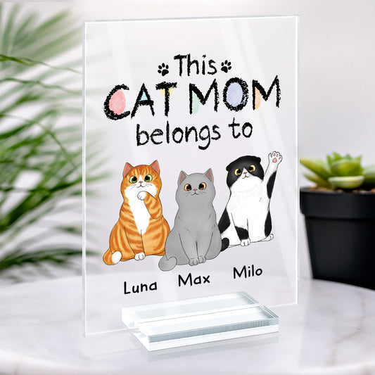 0938RUS2 personalized acrylic plaque with stand gifts for cat lovers 0938R8T8D