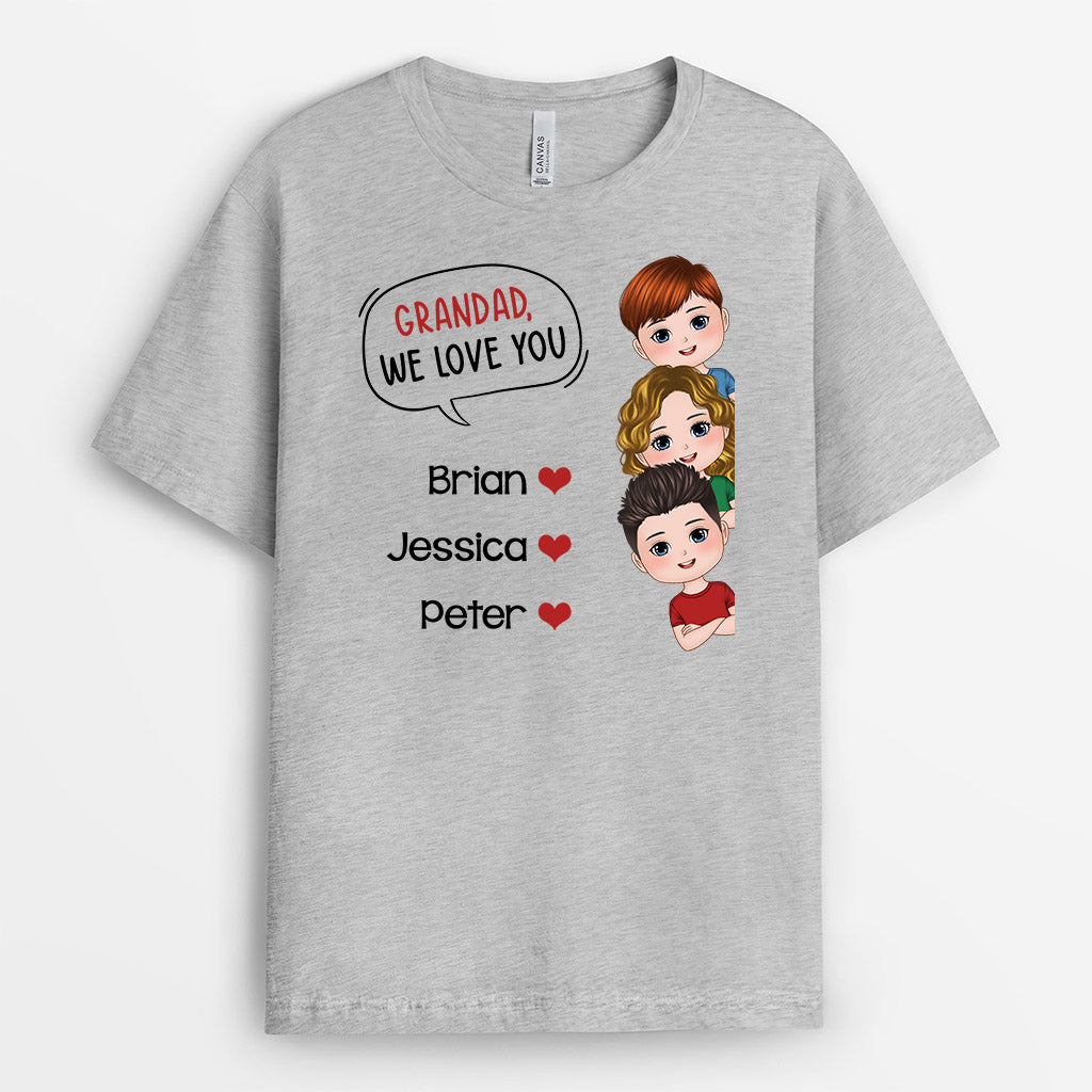 0952AUK2 Personalised T shirts Gifts Kids Grandad Dad