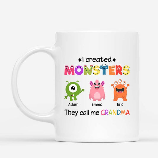0978MUS1 Personalized Mug Gifts Monsters Grandma Mom