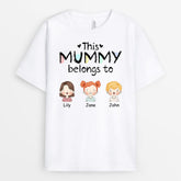0989AUK1 Personalised T shirts Gifts Belongs Grandma Mum