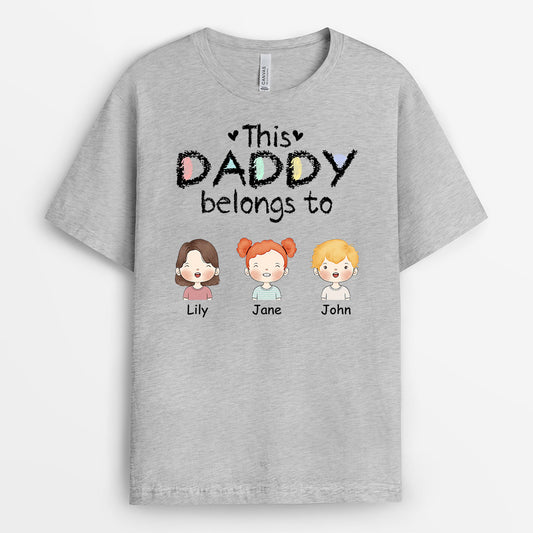 0989AUK2 Personalised T shirts Gifts Belongs Grandad Dad