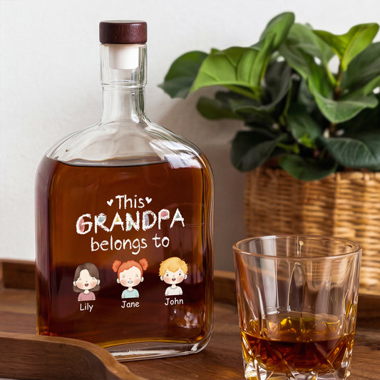 0989AUS2 custom whiskey bottles fathers day gifts for dadgrandpa 0989aicp0b