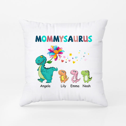 0994PUS1 Personalized Pillows Flower Dinosaurs Grandma Mom
