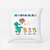 0994PUS2 Personalized Pillows Flower Dinosaurs Grandma Mom