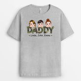 0999AUK1 Personalised T shirts Gifts Camouflage Grandad Dad