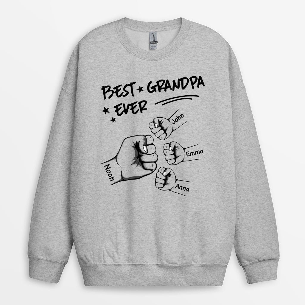 1006AUS2 Personalized T shirts Gifts Fist Bump Grandpa Dad