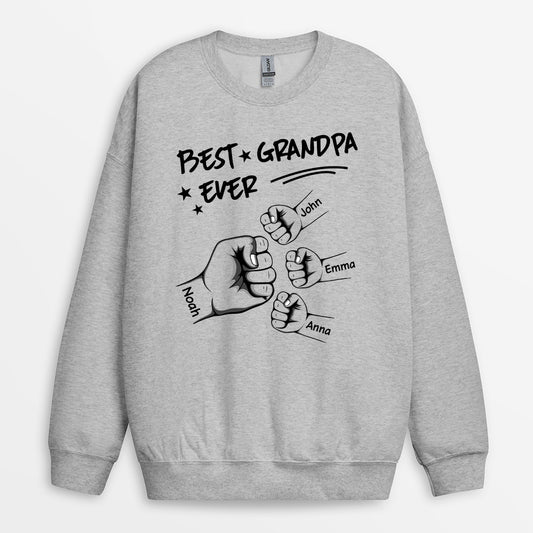 1006AUS2 Personalized T shirts Gifts Fist Bump Grandpa Dad