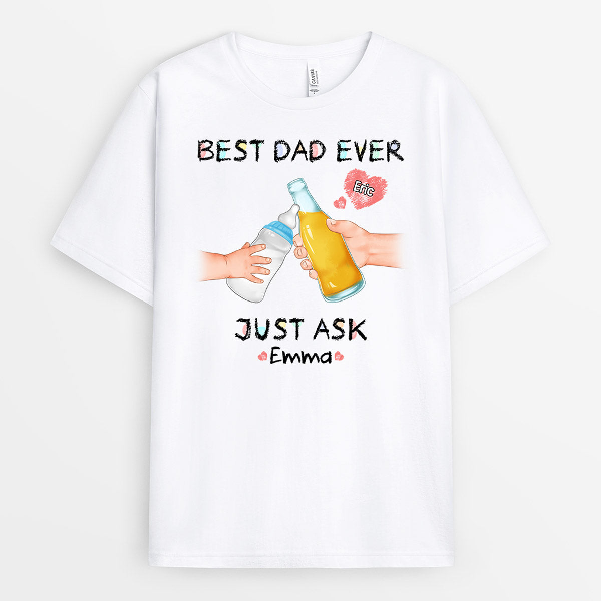 Drik vand Derive Forstærker Personalised Best Dad Ever Just Ask... T-shirt - Personal Chic