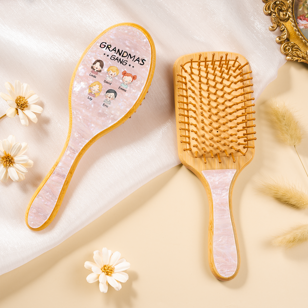 1017AUS2 grandma gang uv printed acetate hairbrush custom gifts for grandmamom 1017aqct8b