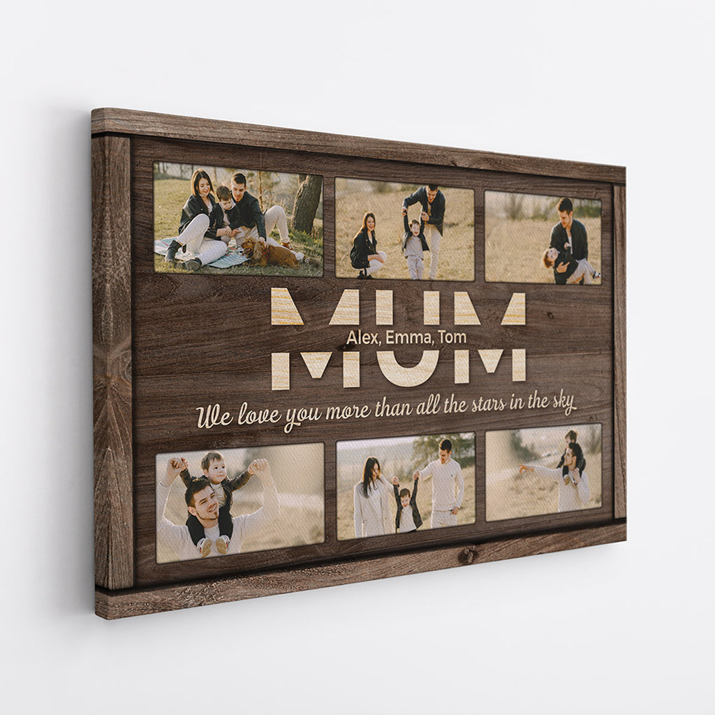 1020CUK2 Personalised Canvas Gifts Star Grandad Dad