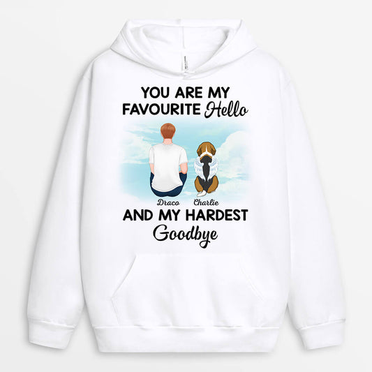 1028HUK2 Personalised Hoodies Gifts Memorial Dog Lovers