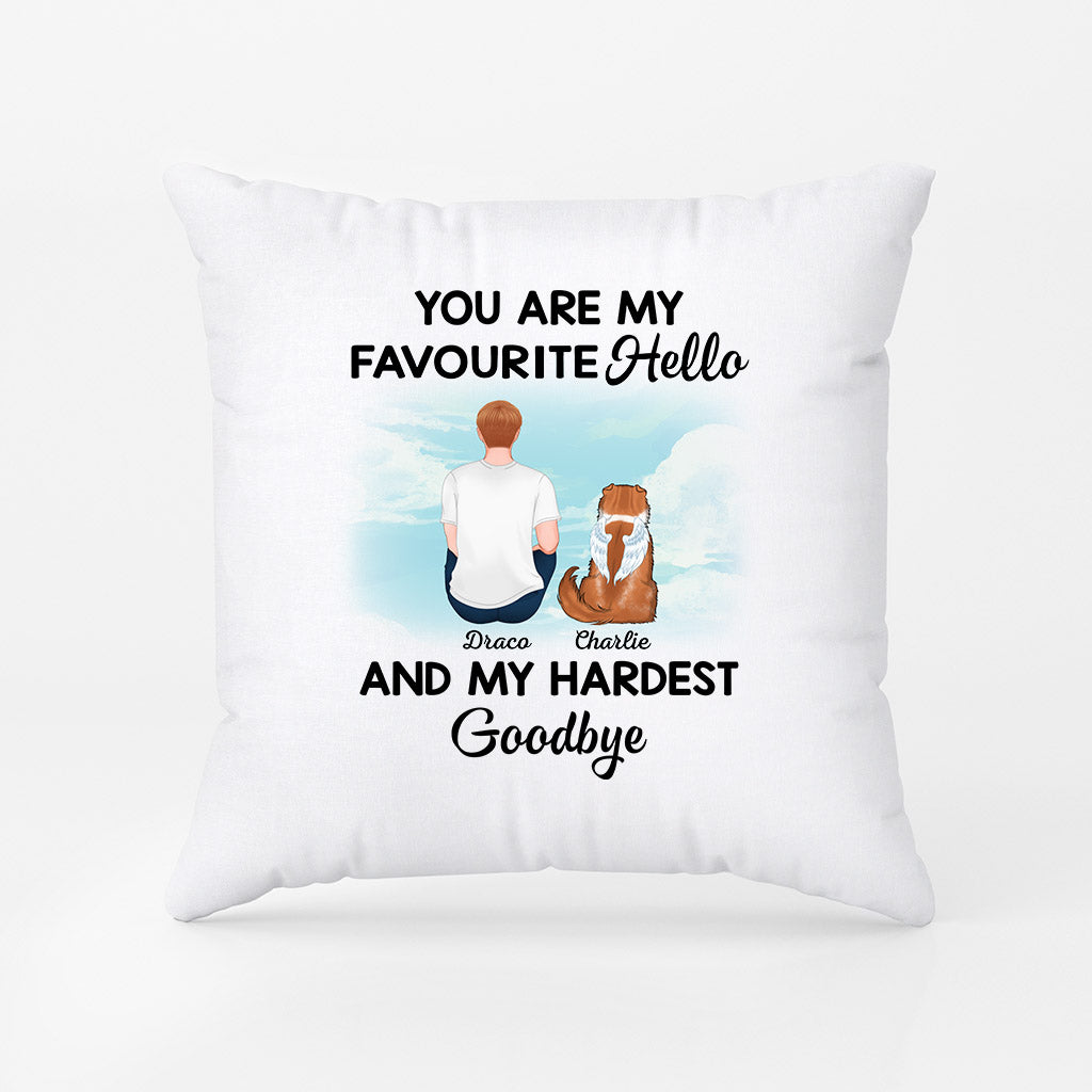 My Favorite Hello And Hardest Goodbye - Personalized Pillow