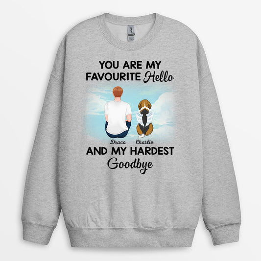 1028WUK2 Personalised Sweatshirts Gifts Memorial Dog Lovers