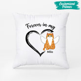 1034PUK2 Personalised Pillows Gifts Heart Cat Lovers