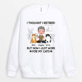 1046WUK2 Personalised Sweatshirt Gifts Retirement Cat Cat Lovers