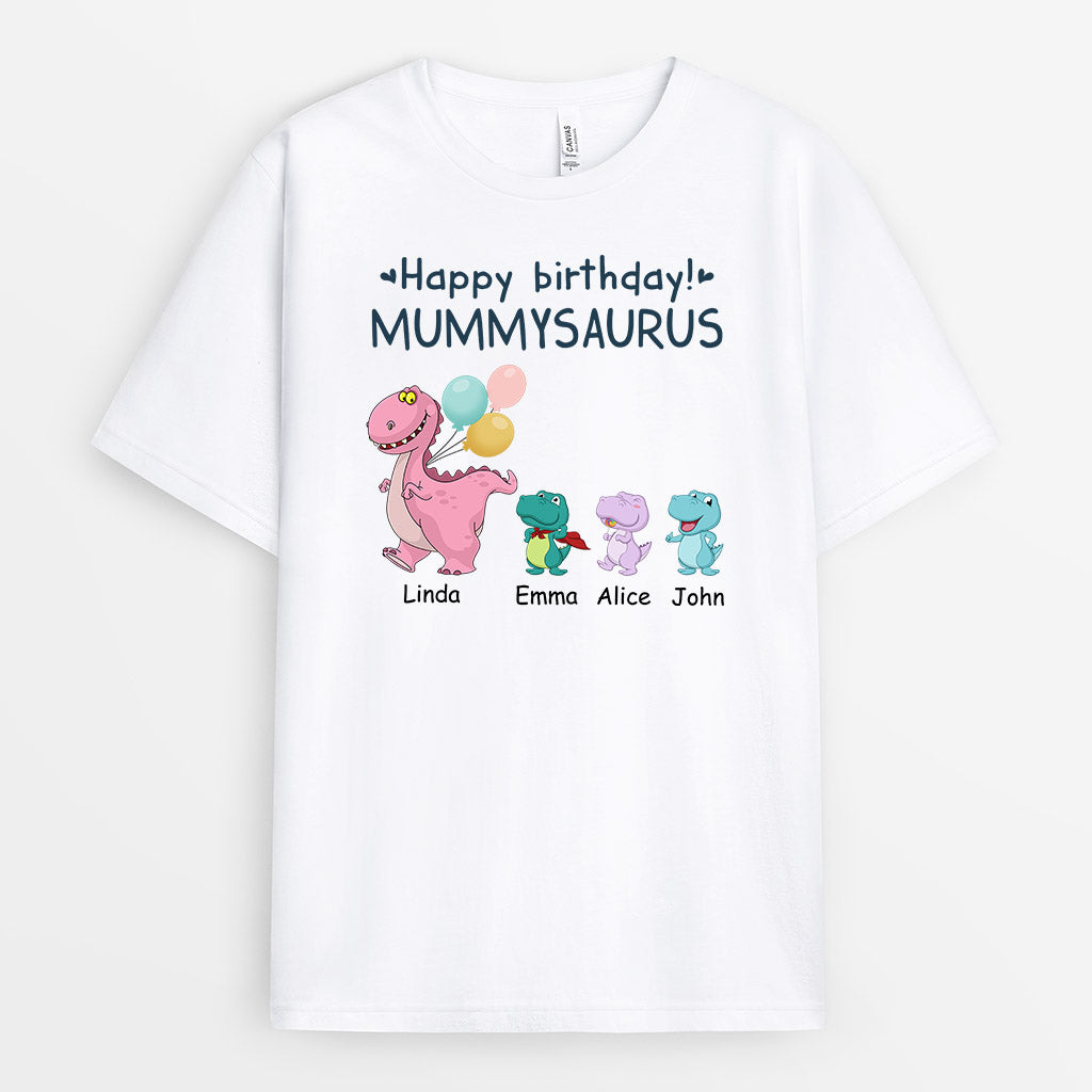 Mekaniker frost jeg er tørstig Personalised Happy Birthday Dear Mummysaurus/Grandmasaurus T-Shirt -  Personal Chic