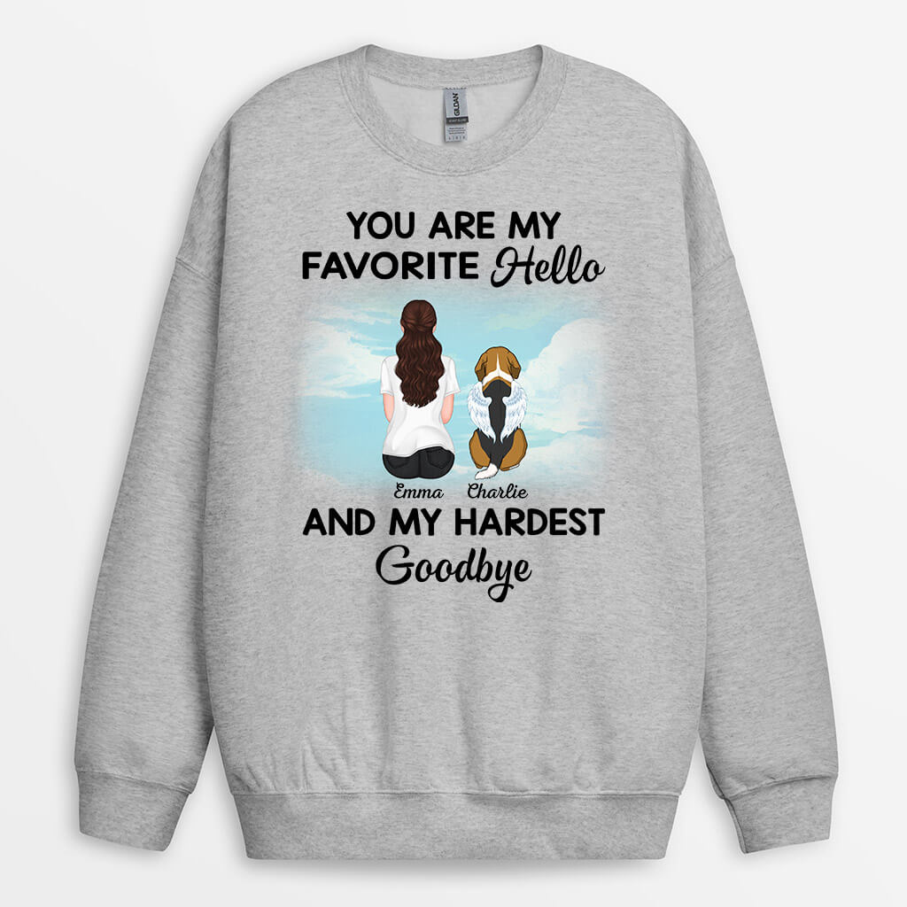1052WUK2 Personalized Sweatshirt Gifts Memorial Dog Lovers