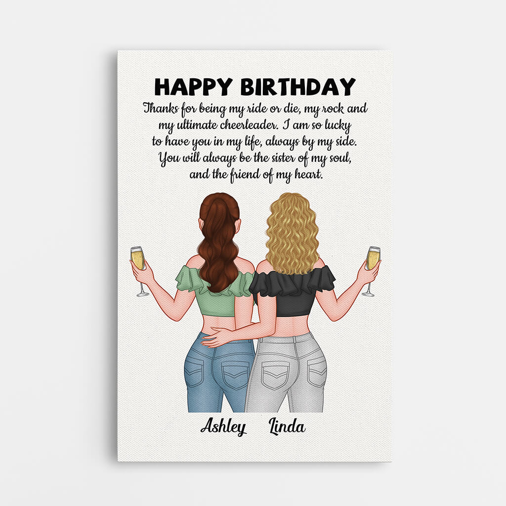1056CUK1 Personalised Canvas Gifts Birthday Sister