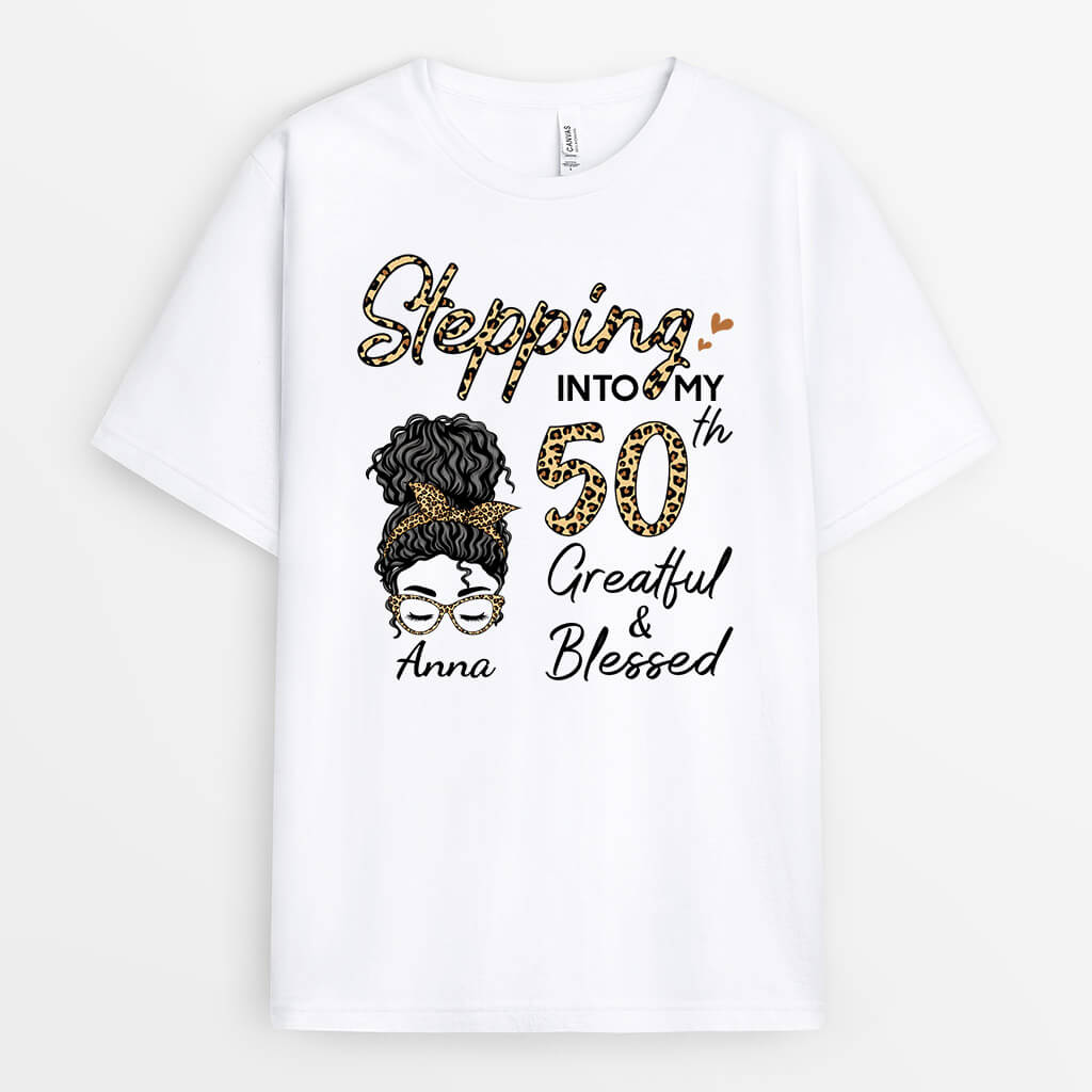 Ride nøgle personificering Personalised Stepping Into My Birthday Greatful And Blessed T-Shirt -  Personal Chic