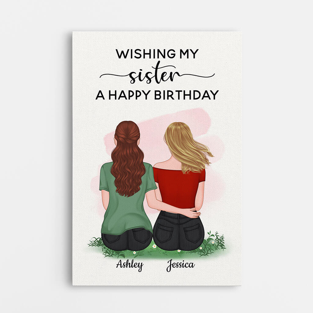 1071CUK1 Personalised Canvas Gifts Birthday Sister